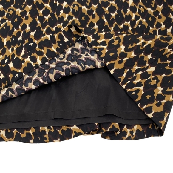 Ann Taylor Silk Animal Print Women's Midi Skirt Size 6 - Picture 4 of 6